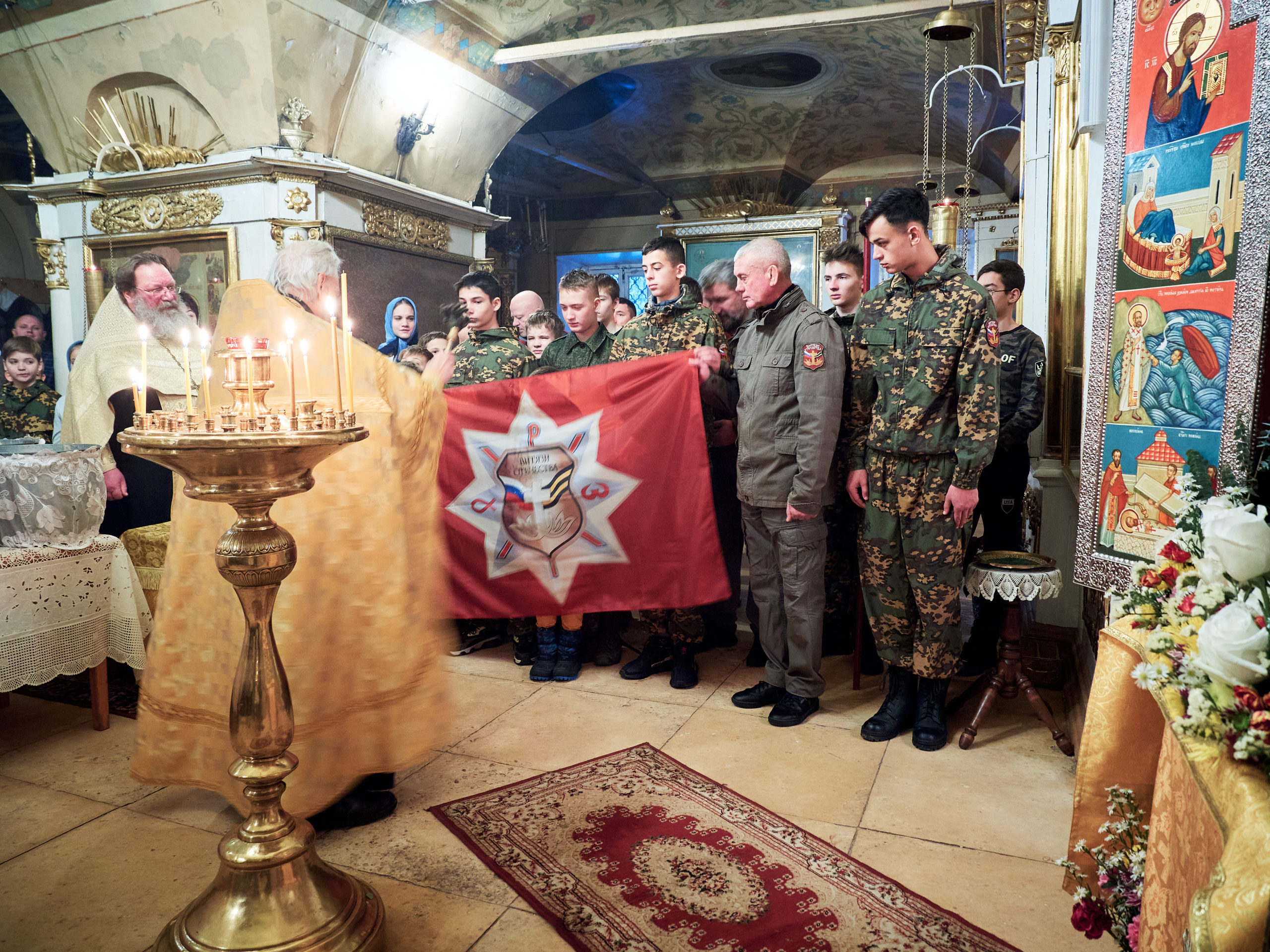 Освящение знамени ВПК «Витязи Отечества»