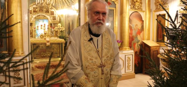 Отец Леонид Ролдугин произносит проповедь