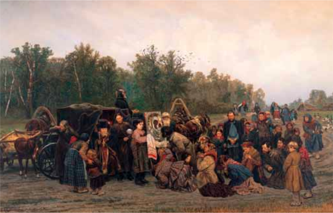 Встреча иконы. К.А. Савицкий. 1878 г.
